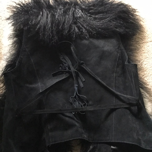 Real leather and real fur vest - Picture 4 of 7